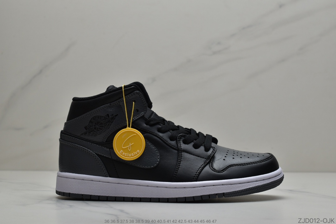 240 公司级 Air Jordan 1 Mid “Dark Grey”小影子灰 554724-041