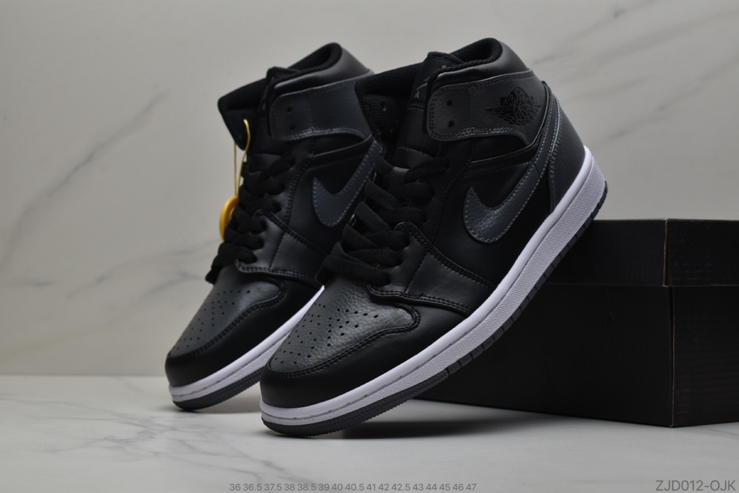 240 公司级 Air Jordan 1 Mid “Dark Grey”小影子灰 554724-041