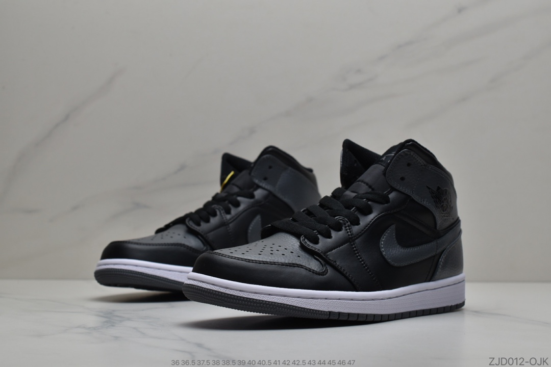 240 公司级 Air Jordan 1 Mid “Dark Grey”小影子灰 554724-041