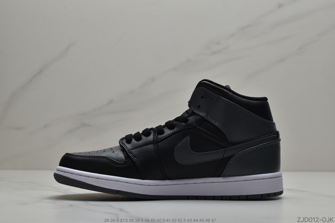 240 公司级 Air Jordan 1 Mid “Dark Grey”小影子灰 554724-041