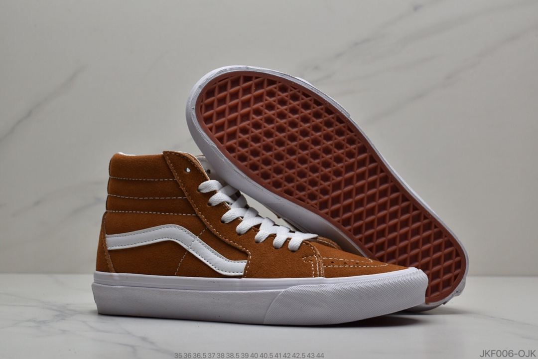 165 公司级万斯Vans Sk8 Hi OG 万斯 奶茶麂皮 硫化高帮板鞋