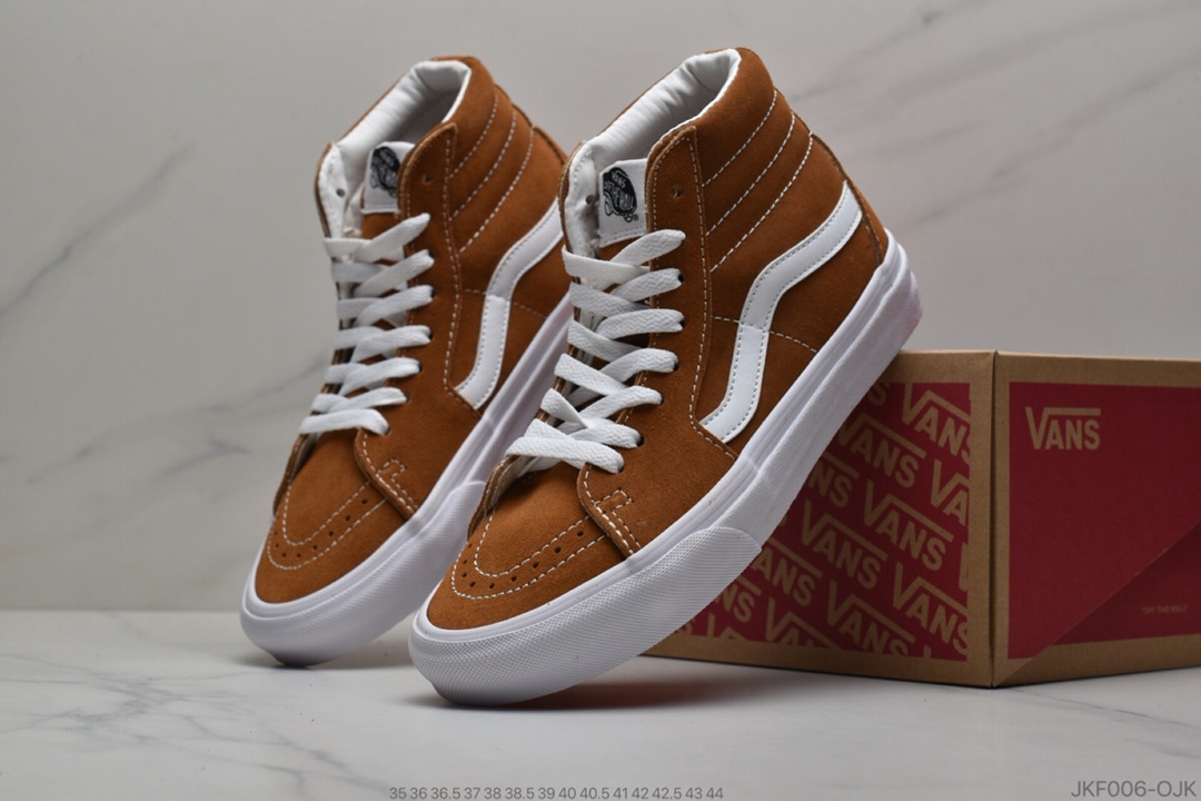 165 公司级万斯Vans Sk8 Hi OG 万斯 奶茶麂皮 硫化高帮板鞋