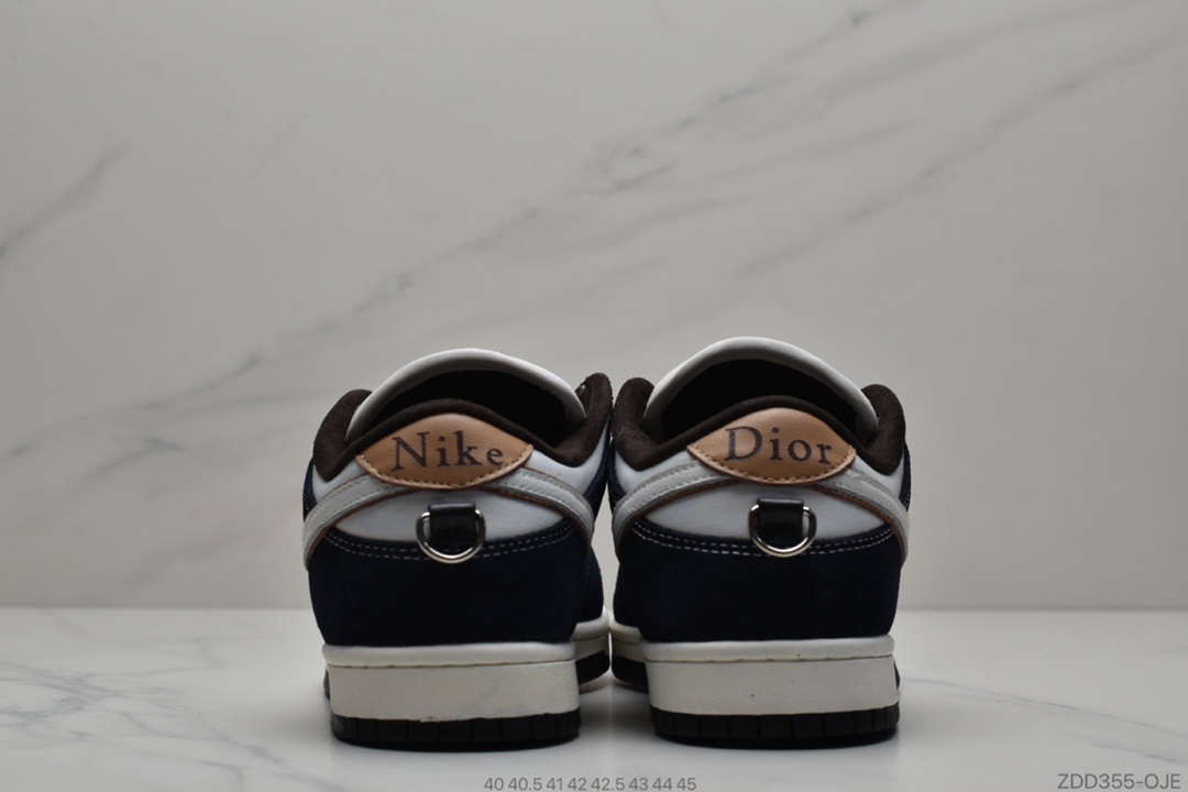230 公司级耐克Nike SB Dunk Low x Dior 迪奥提花联名 扣篮系列复古低帮休闲运动滑板板鞋BQ6817-002