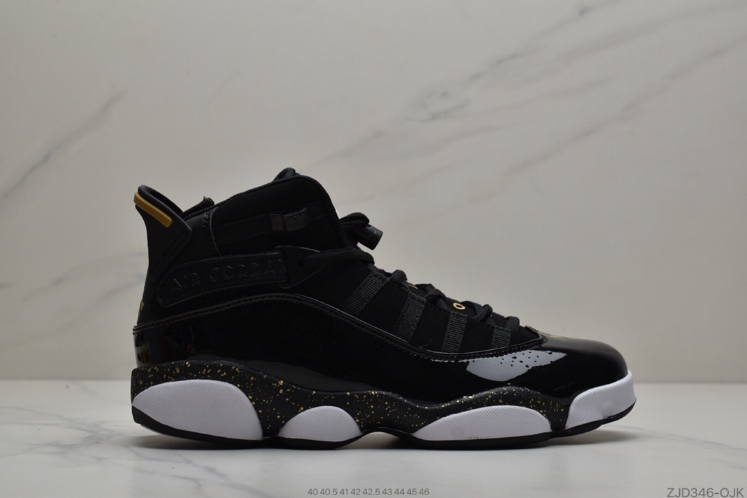 240 公司级耐克NIKE Air Jordan 6 Rings 亮面漆皮AJ6六连冠王篮球鞋332157-406