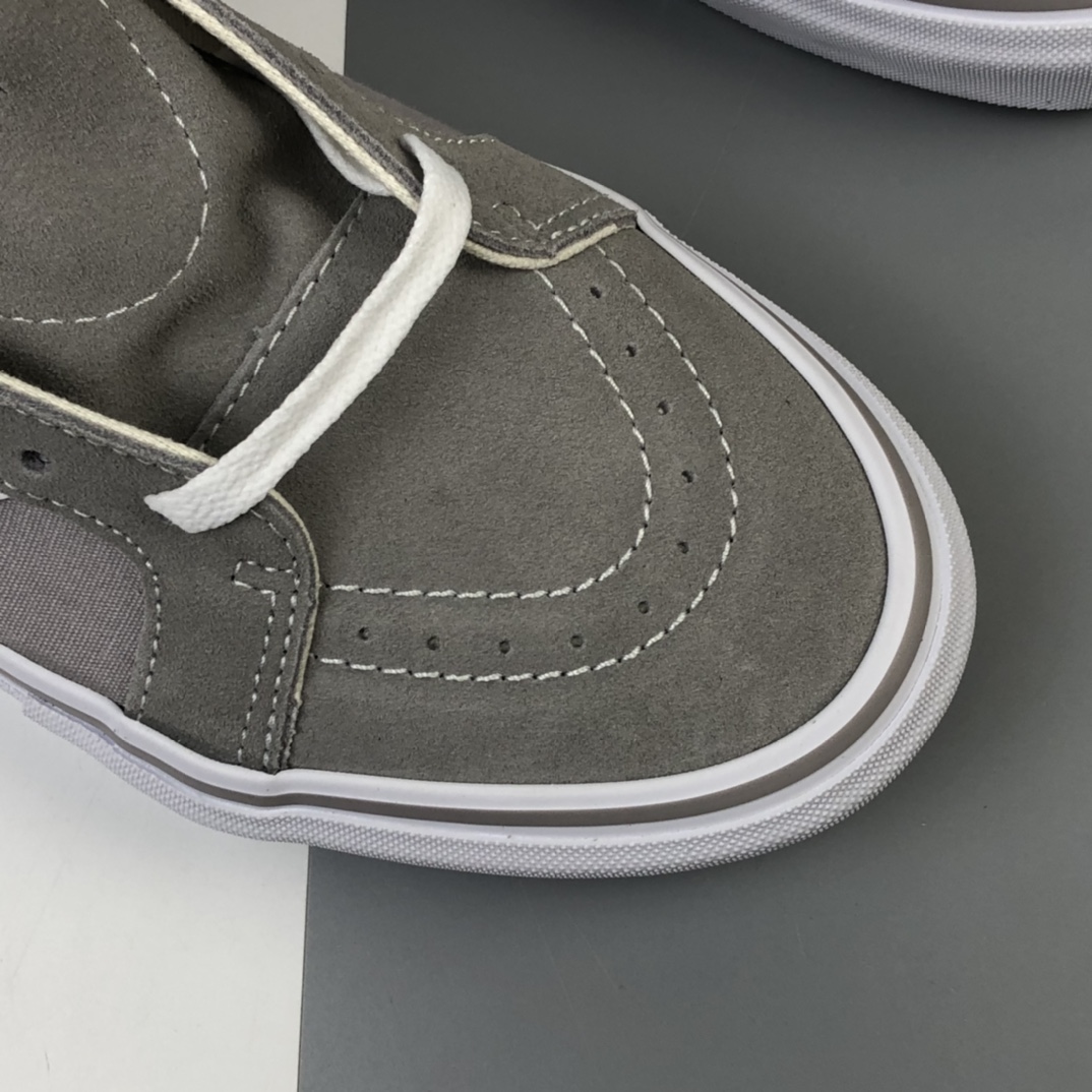 160 Vans SK8-Mid Black/White PRO系列灰色中帮职业滑板鞋 VN0A347UV58
