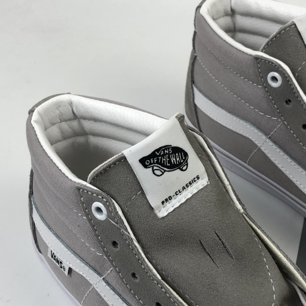 160 Vans SK8-Mid Black/White PRO系列灰色中帮职业滑板鞋 VN0A347UV58
