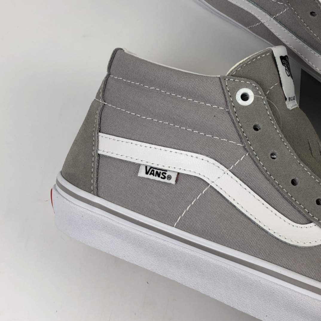 160 Vans SK8-Mid Black/White PRO系列灰色中帮职业滑板鞋 VN0A347UV58