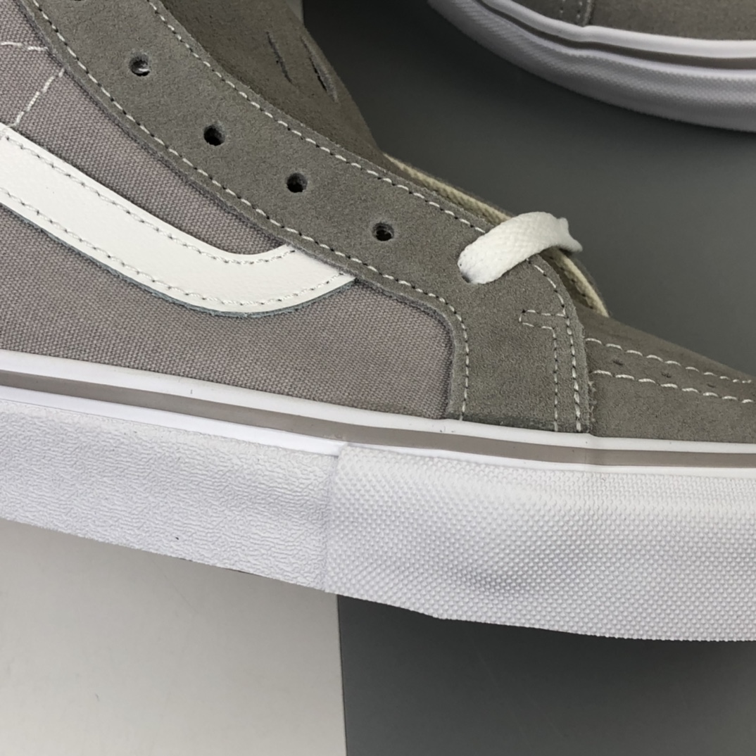 160 Vans SK8-Mid Black/White PRO系列灰色中帮职业滑板鞋 VN0A347UV58