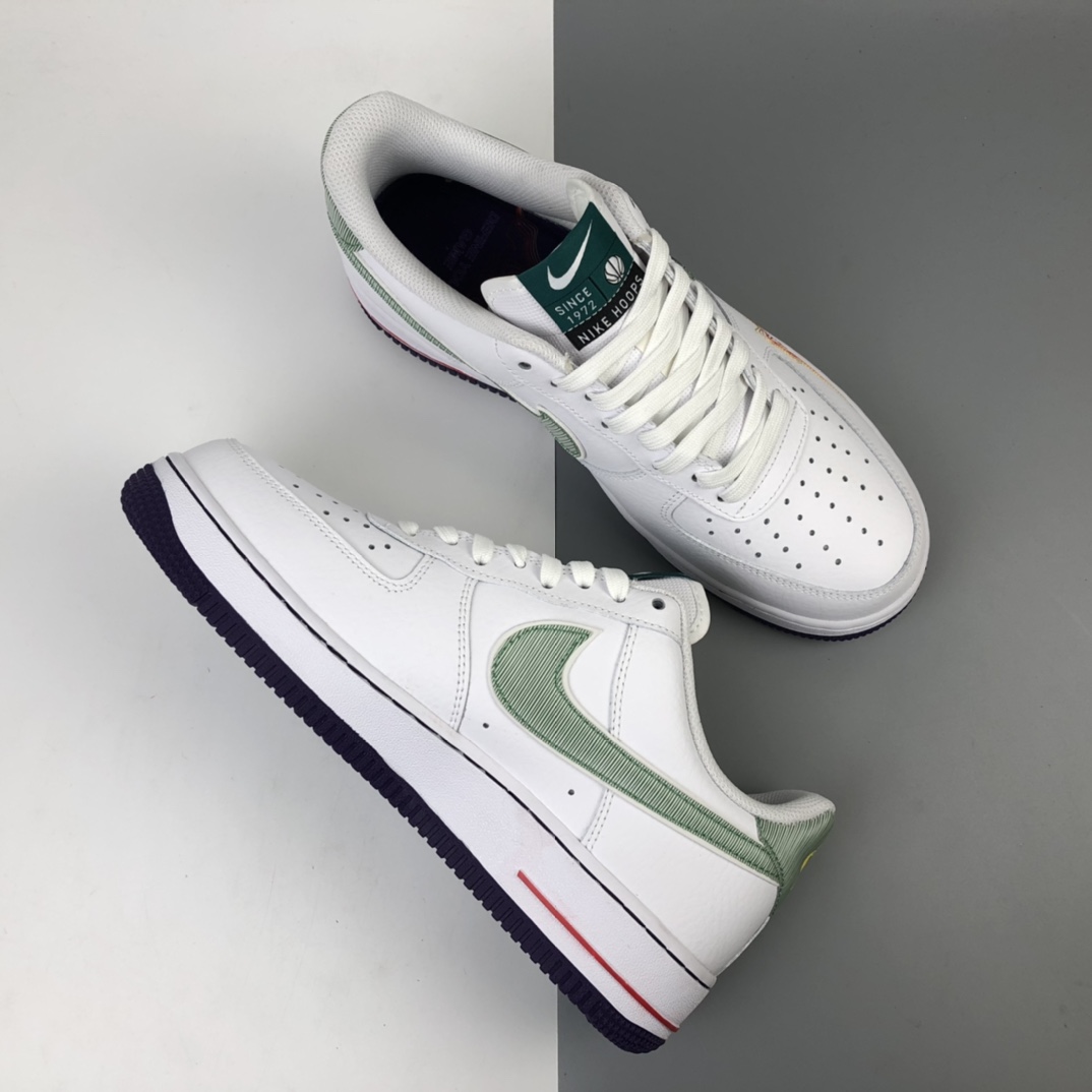 200 Nike Air Force 1 空军一号白低帮运动休闲板鞋 鸳鸯炫彩线勾 CW6015-100