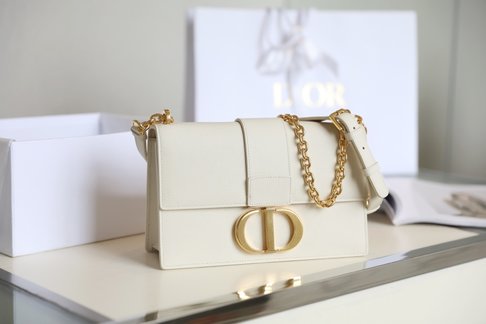 Dior mirror quality Crossbody & Shoulder Bags White Chains