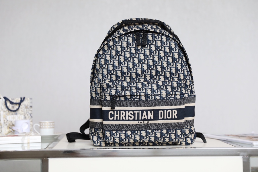 Dior Bags Backpack Embroidery Unisex Fabric Spring Collection Oblique