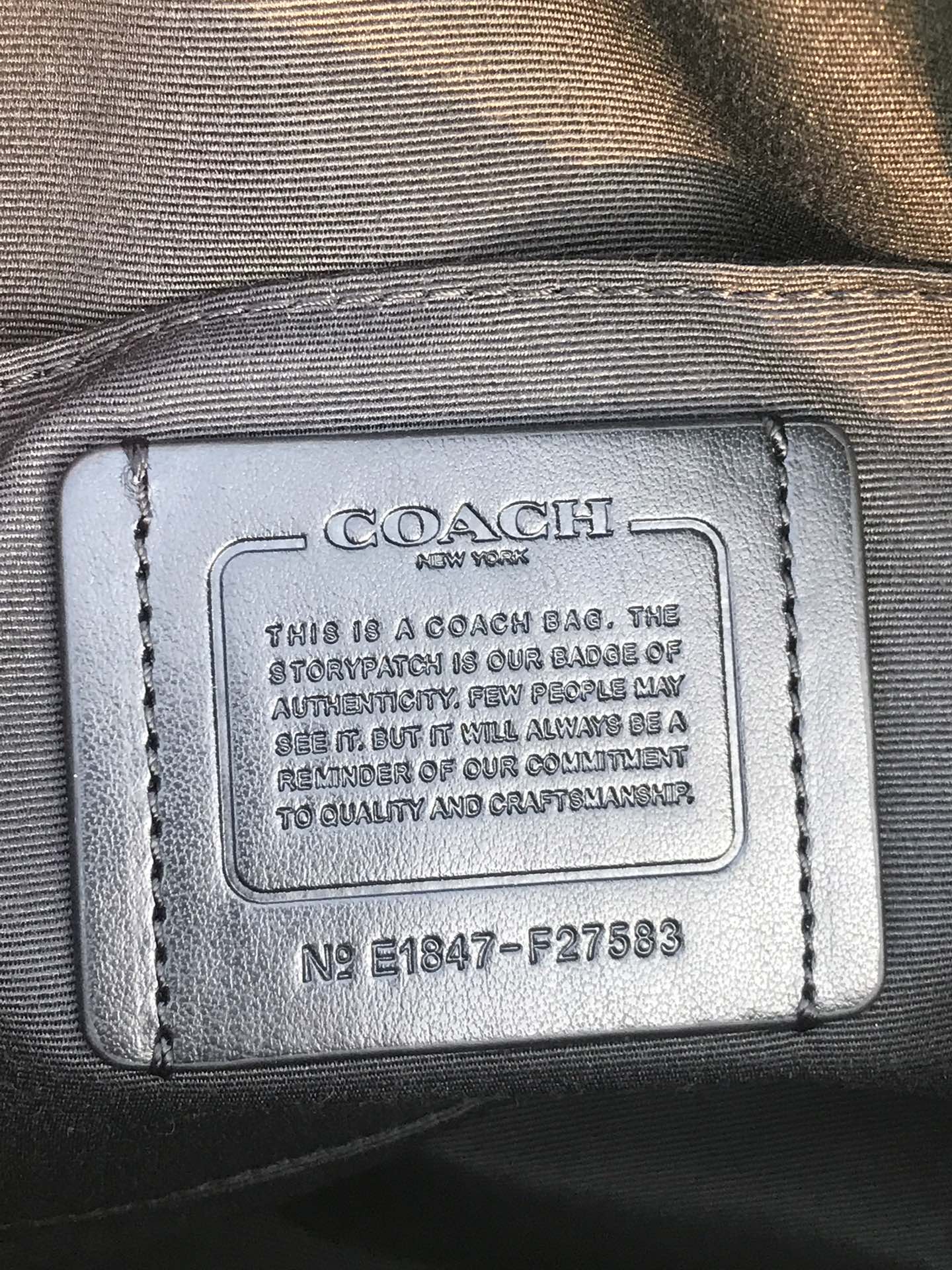 Coach ～C家 F27583棕色 coach女士PVC配牛皮斜挎手提