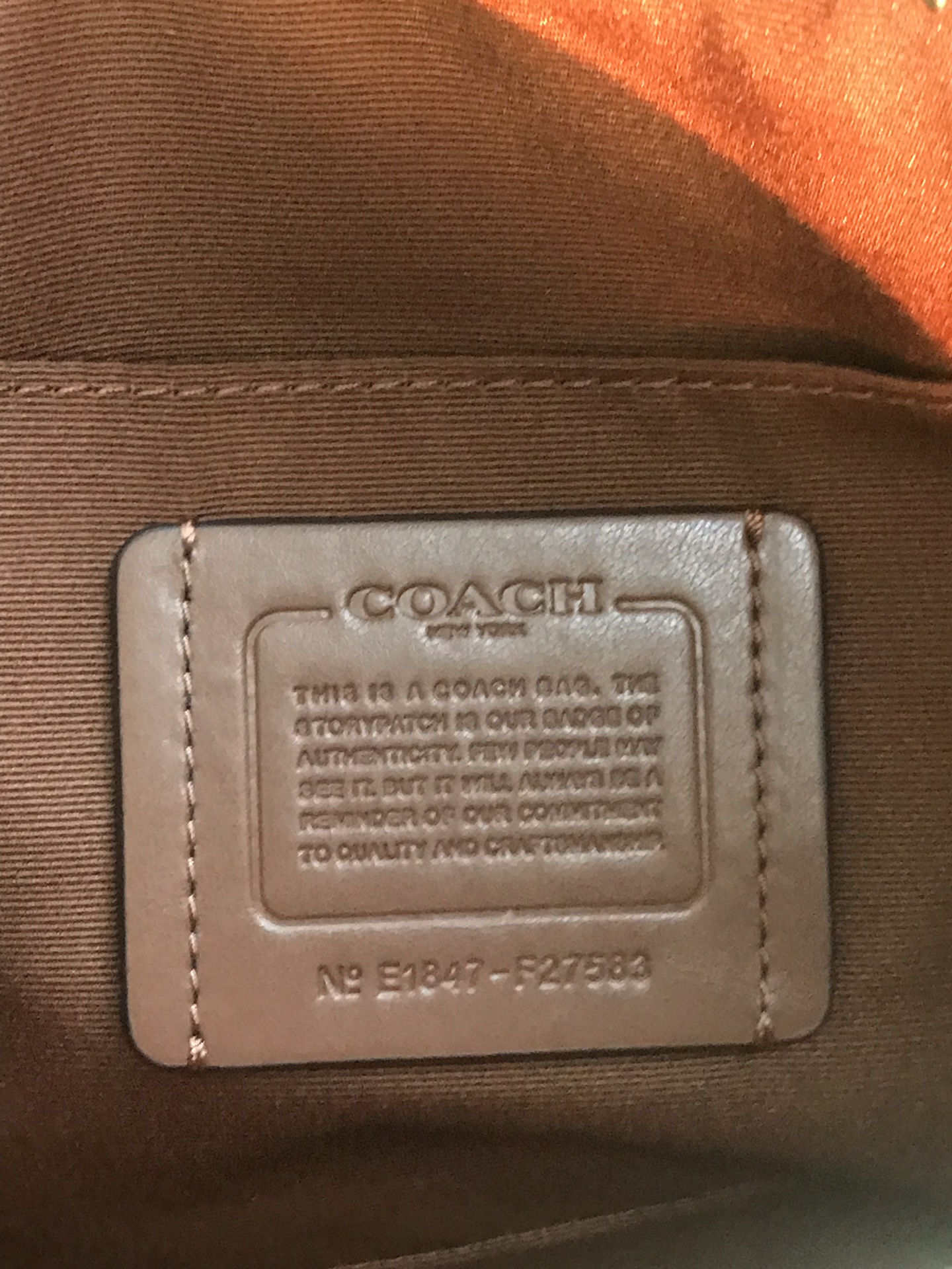 Coach ～C家 F27583棕色 coach女士PVC配牛皮斜挎手提