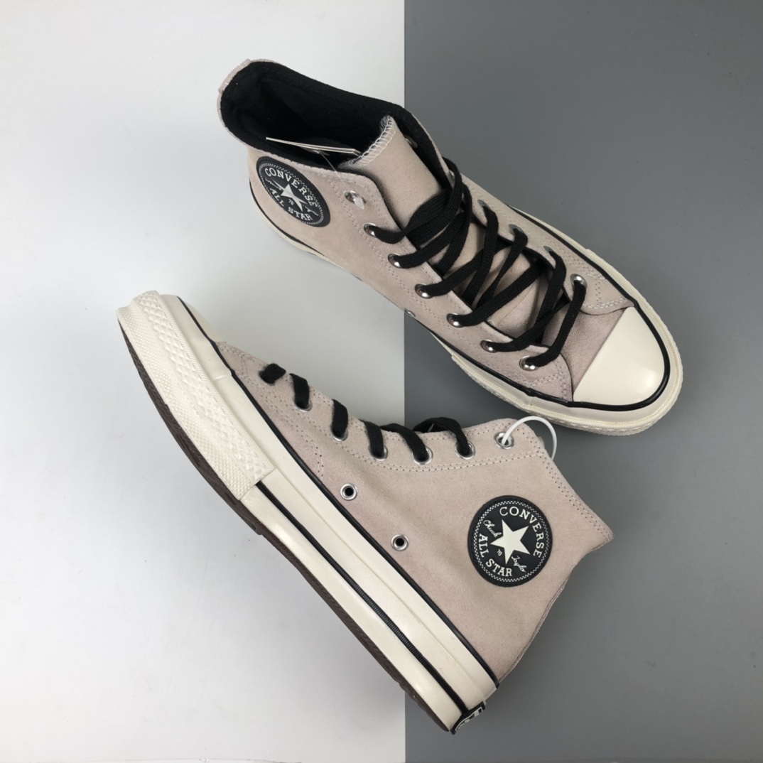 140 Converse 1970S 秋冬款麂皮高帮休闲板鞋 169335C 匡威CONVERSE 1970s 黑标麂皮灰蓝