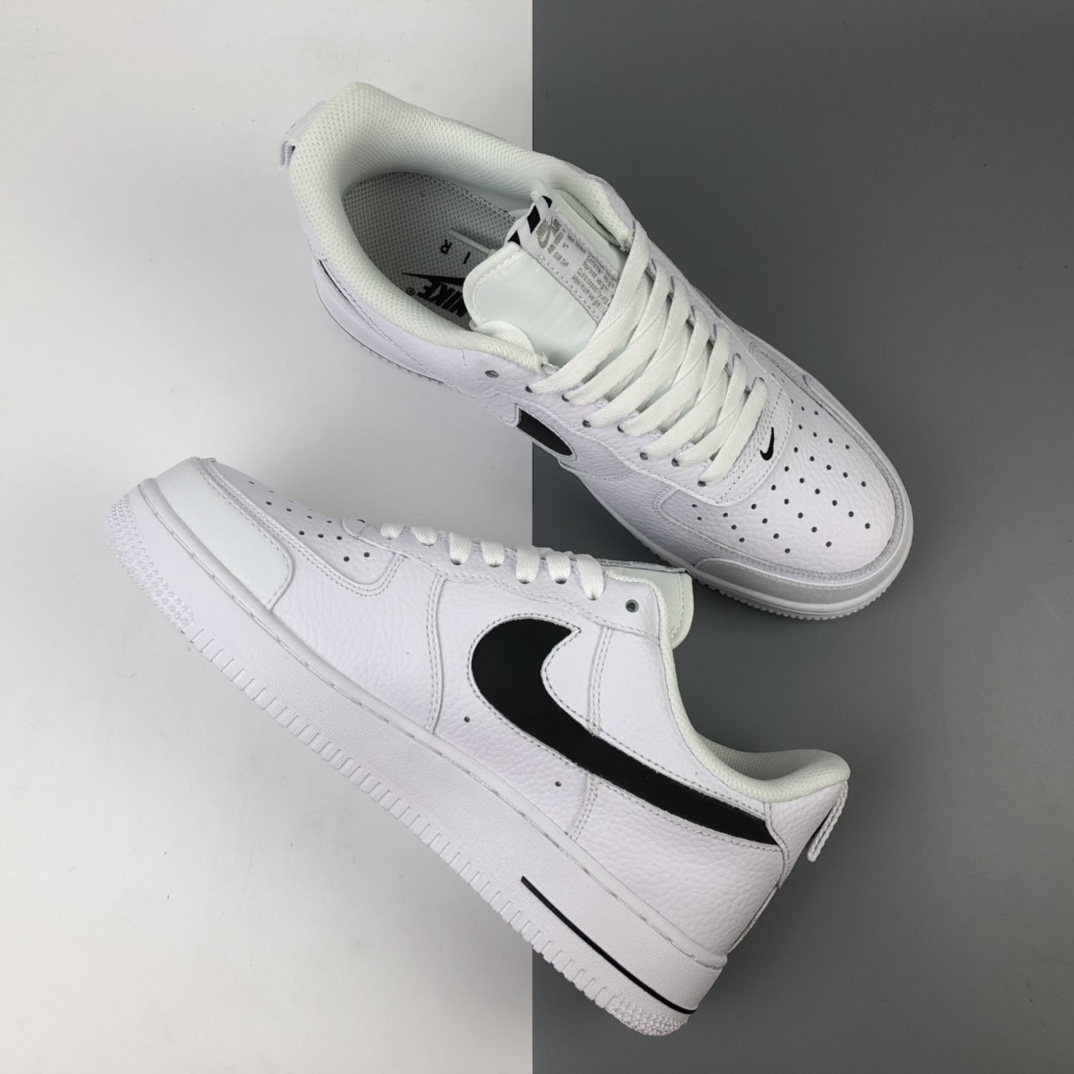 200 Nike Air Force 1 Premium“Shadow grey” 空军一号全白配色侧面Logo3M反光低帮板鞋 CV3039-105
