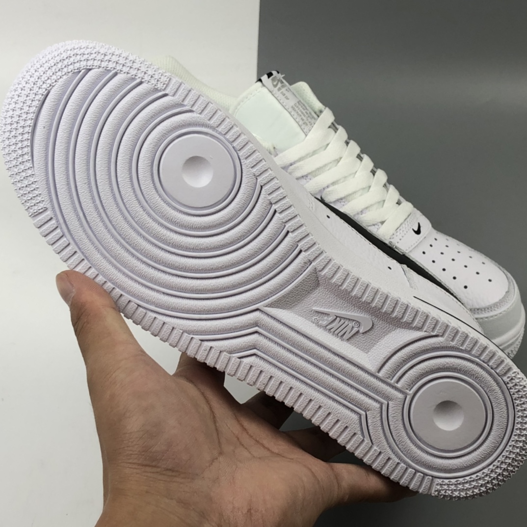 200 Nike Air Force 1 Premium“Shadow grey” 空军一号全白配色侧面Logo3M反光低帮板鞋 CV3039-105