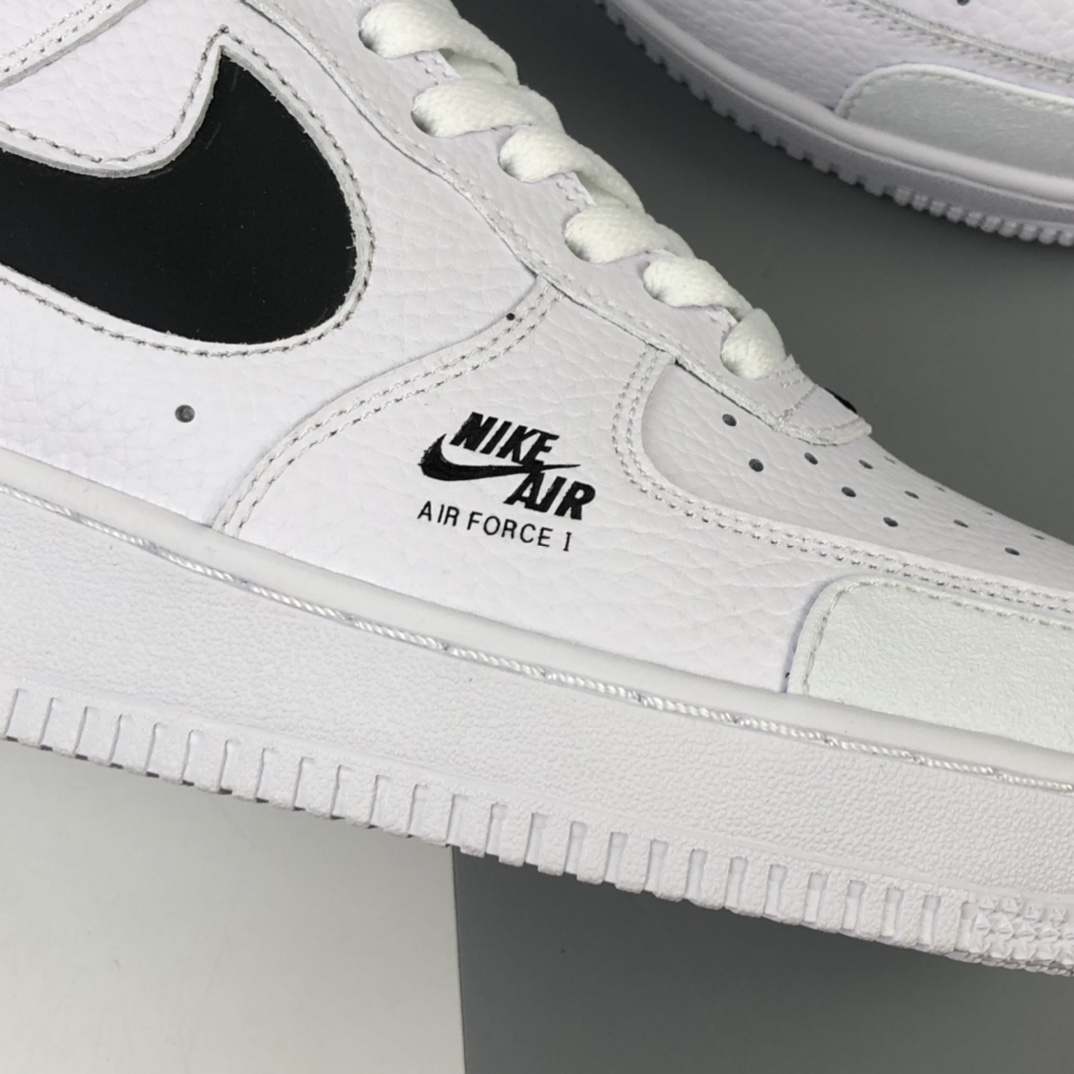 200 Nike Air Force 1 Premium“Shadow grey” 空军一号全白配色侧面Logo3M反光低帮板鞋 CV3039-105