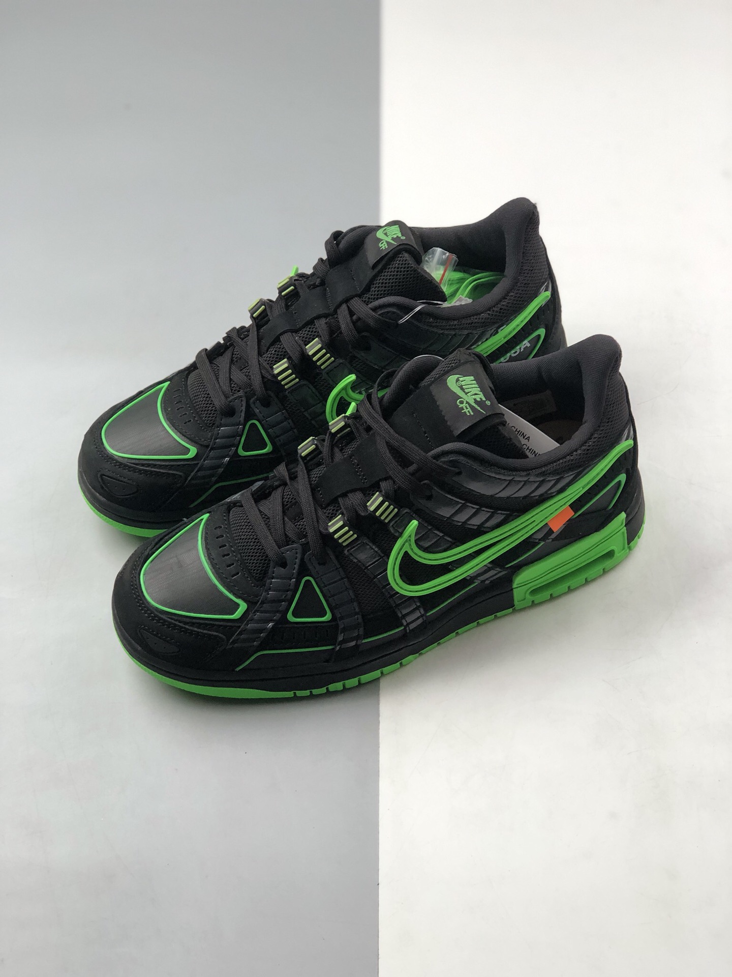 480 OW联名 复古板鞋 黑绿色 OFF-WHITE x Nike Air Rubber Dunk CU6015-001