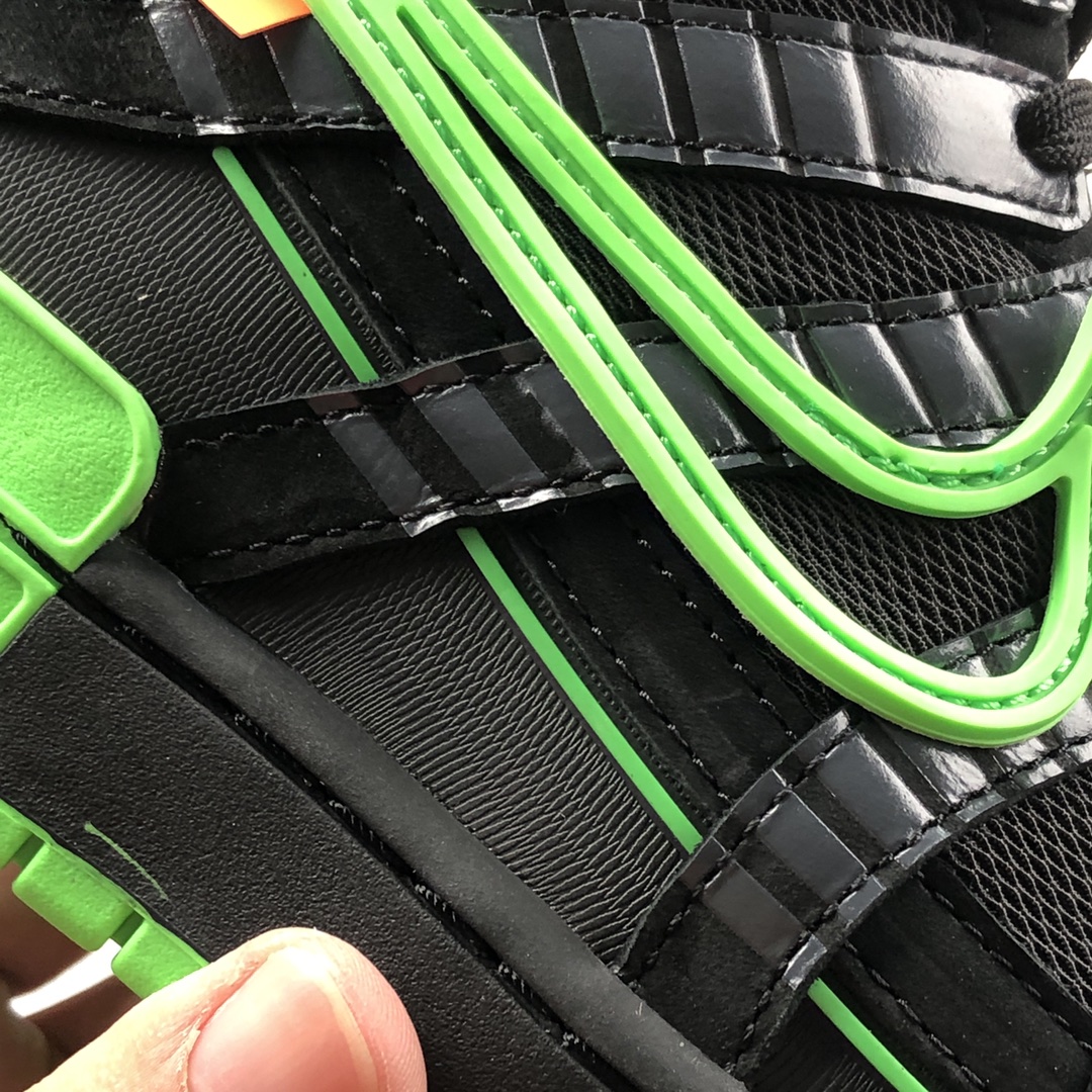 480 OW联名 复古板鞋 黑绿色 OFF-WHITE x Nike Air Rubber Dunk CU6015-001