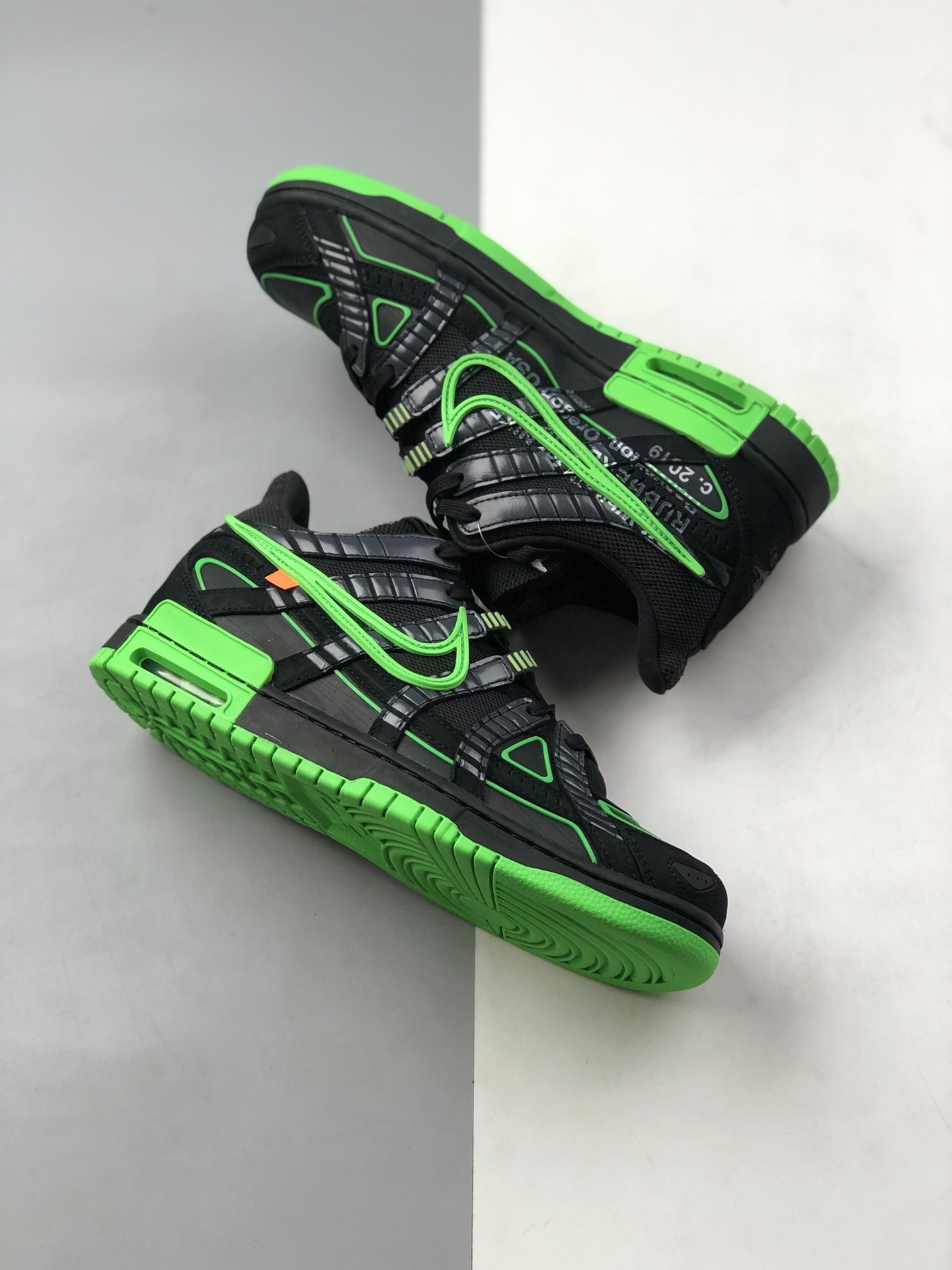 480 OW联名 复古板鞋 黑绿色 OFF-WHITE x Nike Air Rubber Dunk CU6015-001