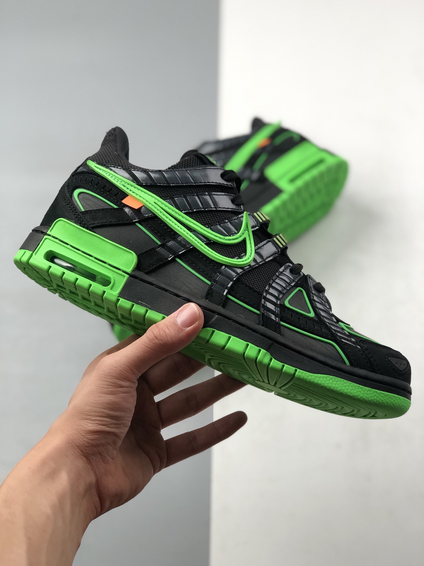480 OW联名 复古板鞋 黑绿色 OFF-WHITE x Nike Air Rubber Dunk CU6015-001