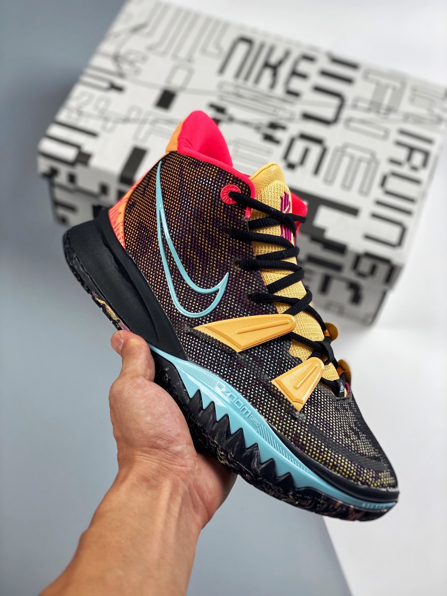 Versión de estreno para probar, soporta combates ligeros. NK Kyrie 7 Pre Heat Ep Irving 7, color rosa combina…