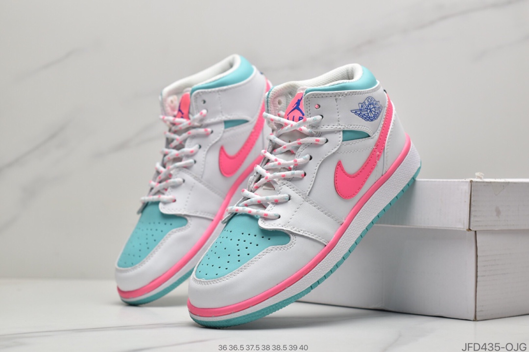 170 公司级Air Jordan 1 Mid  帮中篮球鞋555112-102