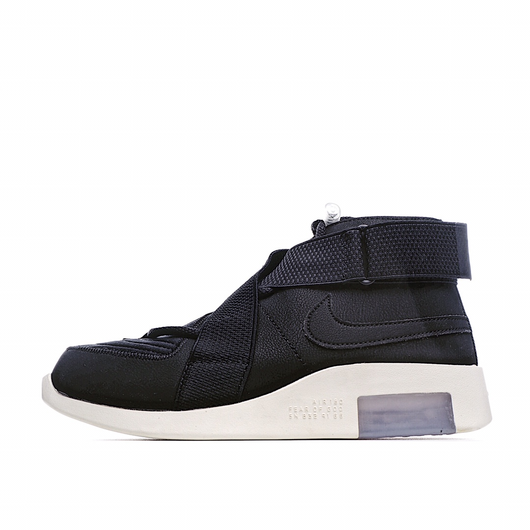 I5 NIKE Air Fear Of God FOG “Fear Of God” 恐惧上帝 中帮简版帆布交叉绑带 原档数据尖端开发 网面与水染牛皮打造鞋身 机能风交叉魔术贴绑带 后掌冰蓝可视真实zoom Air 气垫科技 原装橙色抽拉礼盒