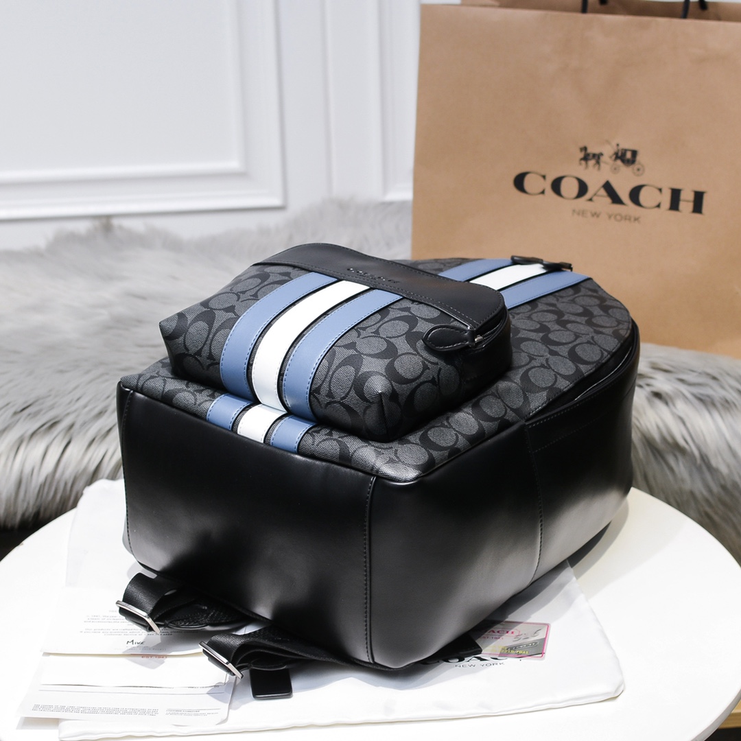 Coach 67250对版皮肩带 最新款 C字logoPVC配皮