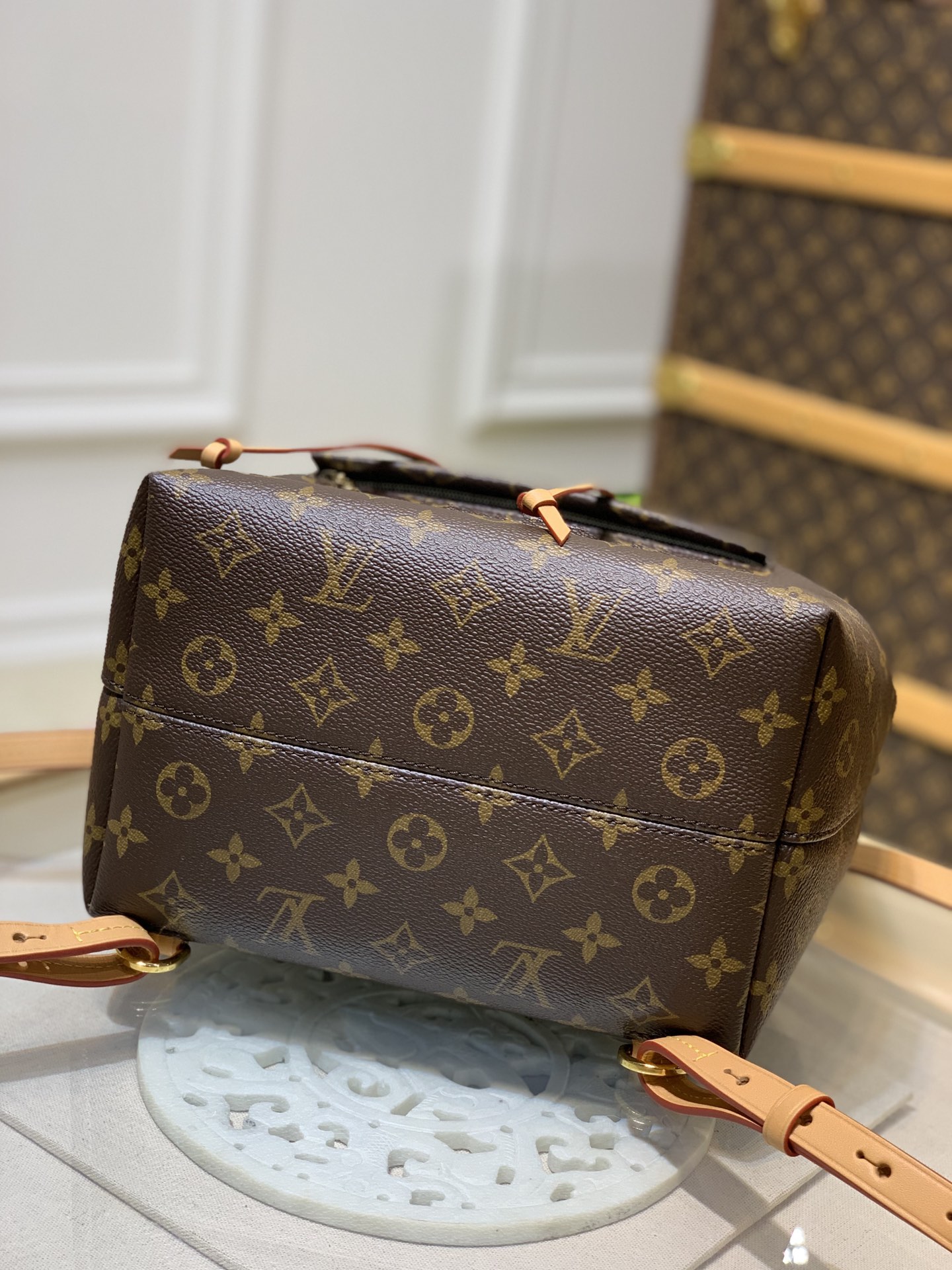 Louis Vuitton LV Montsouris 小号双肩包 M45501老花
