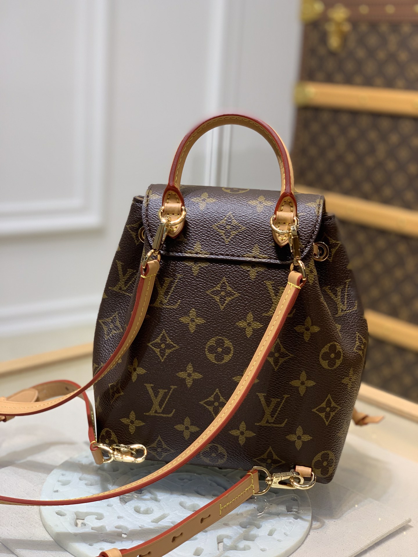 Louis Vuitton LV Montsouris BB 双肩包 M45502老花