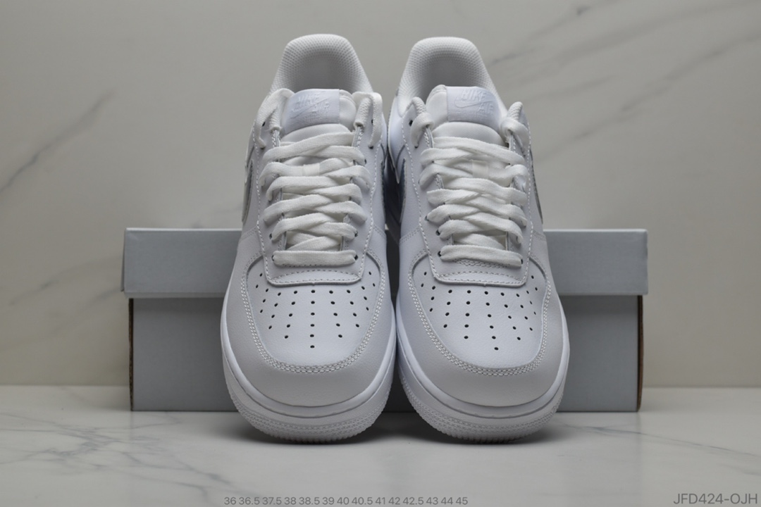 170 公司级耐克 Nike Air Force 1 Low Trainers In White Blue 雾霾勾 AF1 空军一号 314219-131