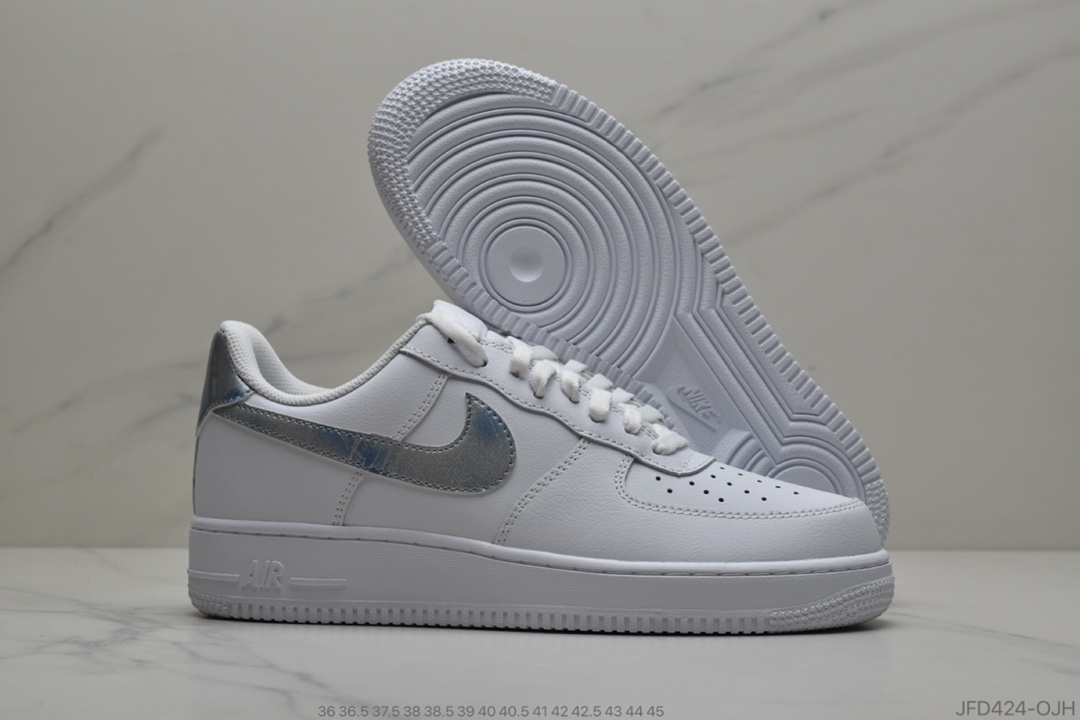 170 公司级耐克 Nike Air Force 1 Low Trainers In White Blue 雾霾勾 AF1 空军一号 314219-131