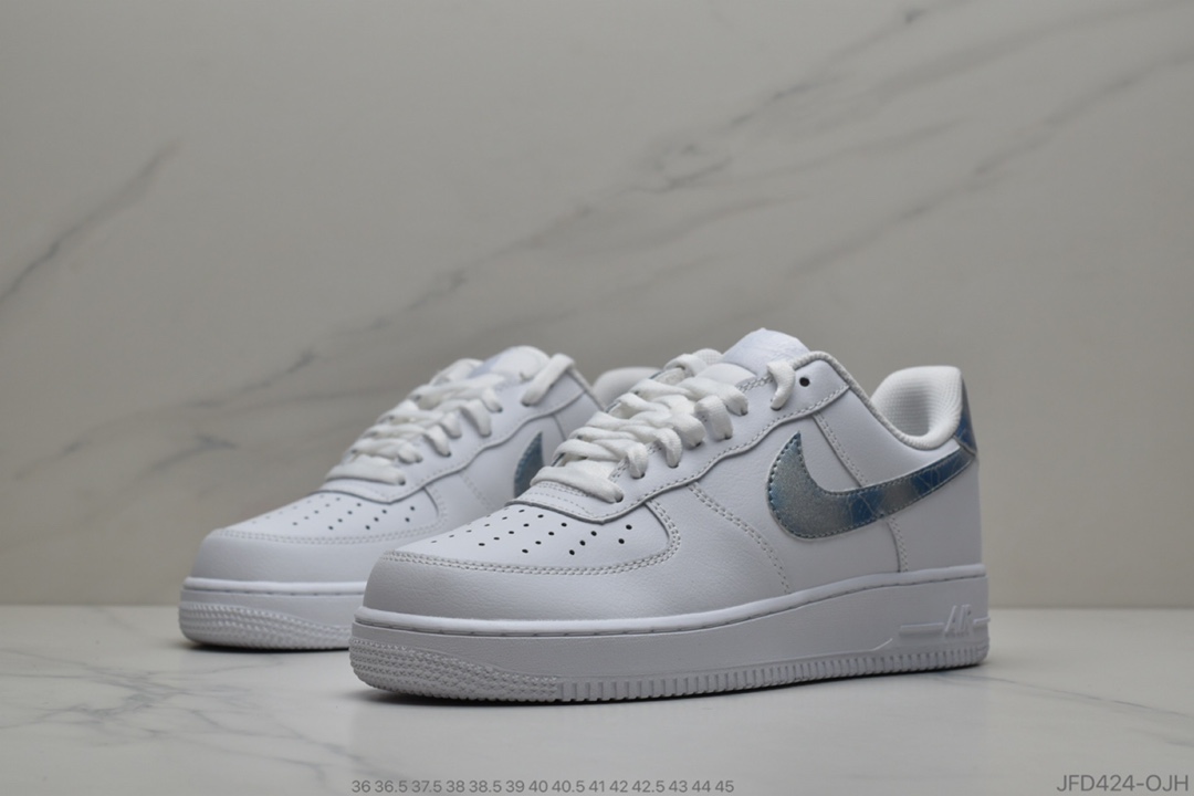 170 公司级耐克 Nike Air Force 1 Low Trainers In White Blue 雾霾勾 AF1 空军一号 314219-131