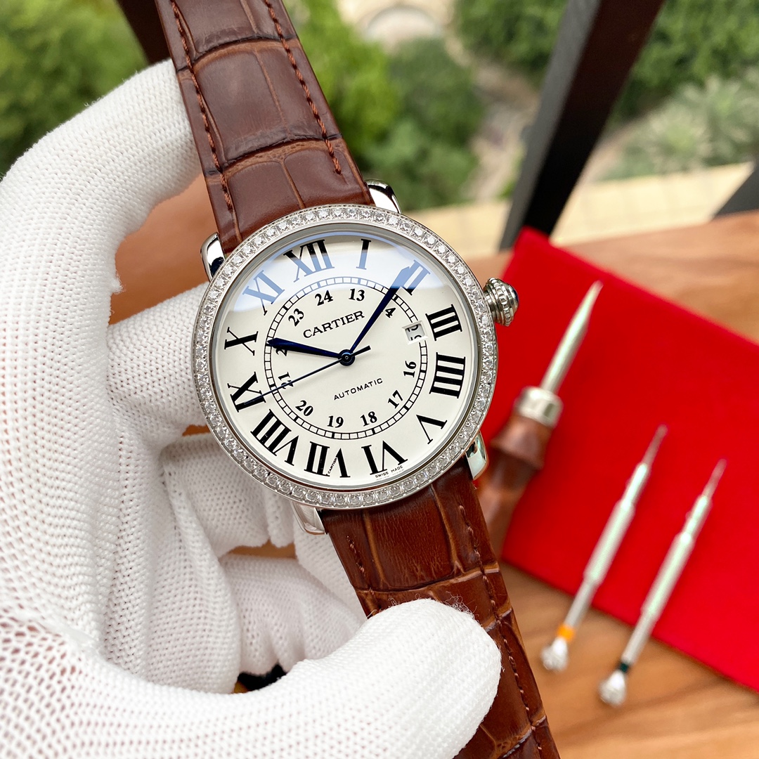 Cartier メンズ腕時計 - 高級316L精鋼製と全自動機械