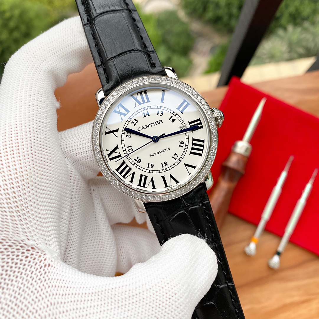 Cartier メンズ腕時計 - 高級316L精鋼製と全自動機械