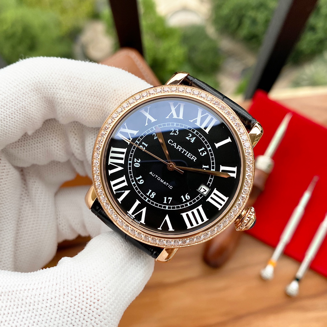 Cartier メンズ腕時計 - 高級316L精鋼製と全自動機械