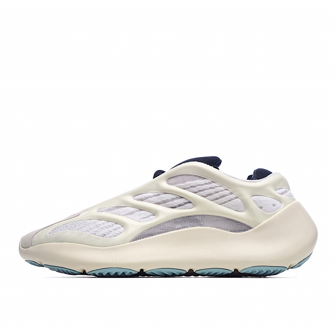 I0  YEEZY BOOST 700 V3 “Azael”异形 低帮复古休闲运动穿搭慢跑鞋“骨架夜光”原纸板原档案原楦头开模打造内嵌巴斯夫缓震爆米花材质独家全新私模开发大底原厂频针织网眼织物同源夜光效果两侧稳固支撑骨架双翼。