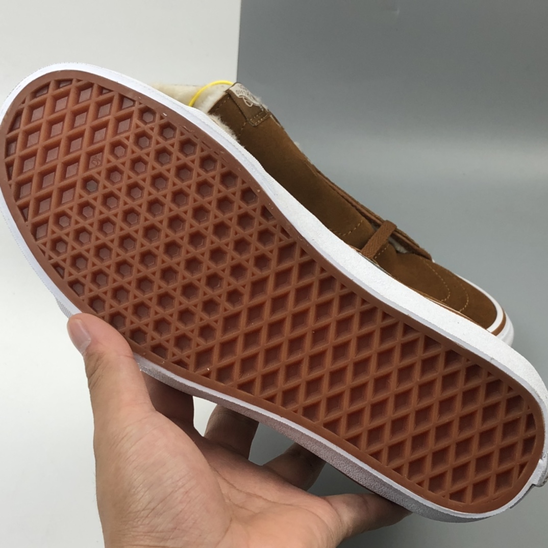 180 加绒款 Vans Sk8-Hi 万斯麂皮帆布拼接低帮休闲板鞋 VN000TS9HPY