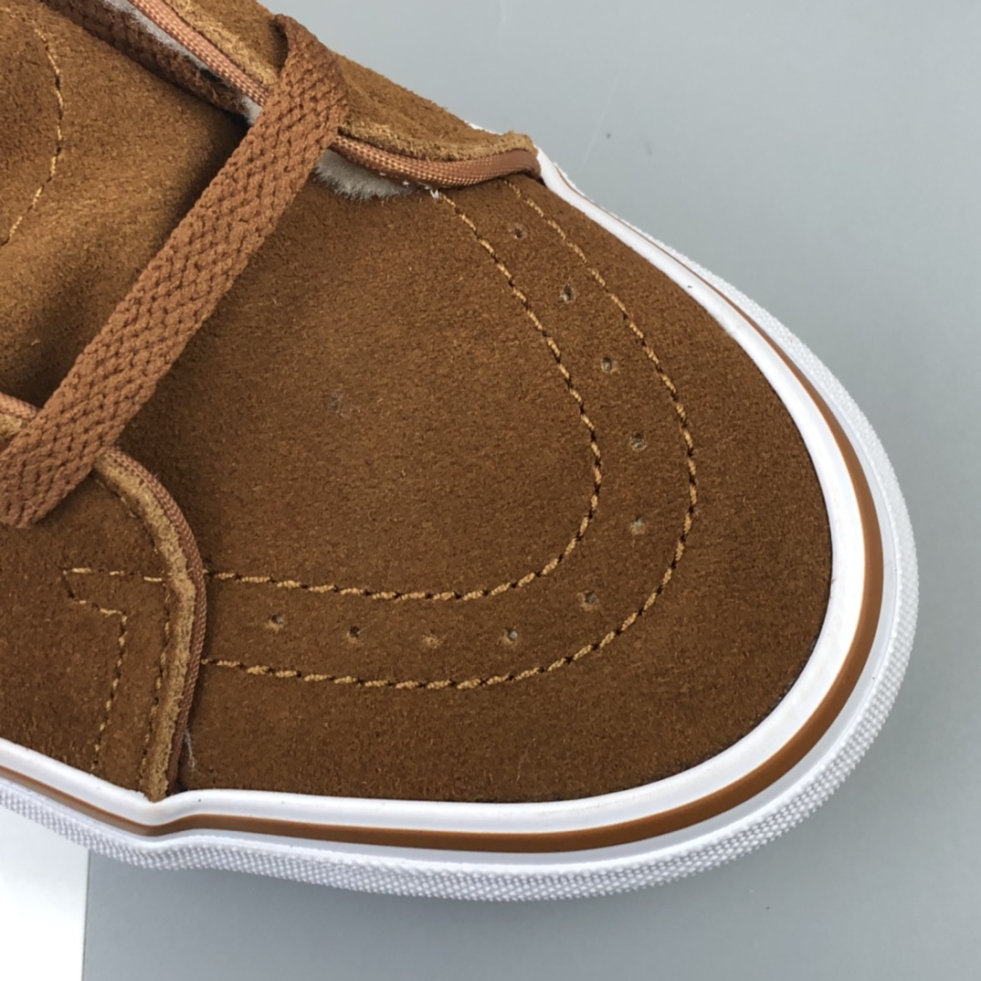 180 加绒款 Vans Sk8-Hi 万斯麂皮帆布拼接低帮休闲板鞋 VN000TS9HPY