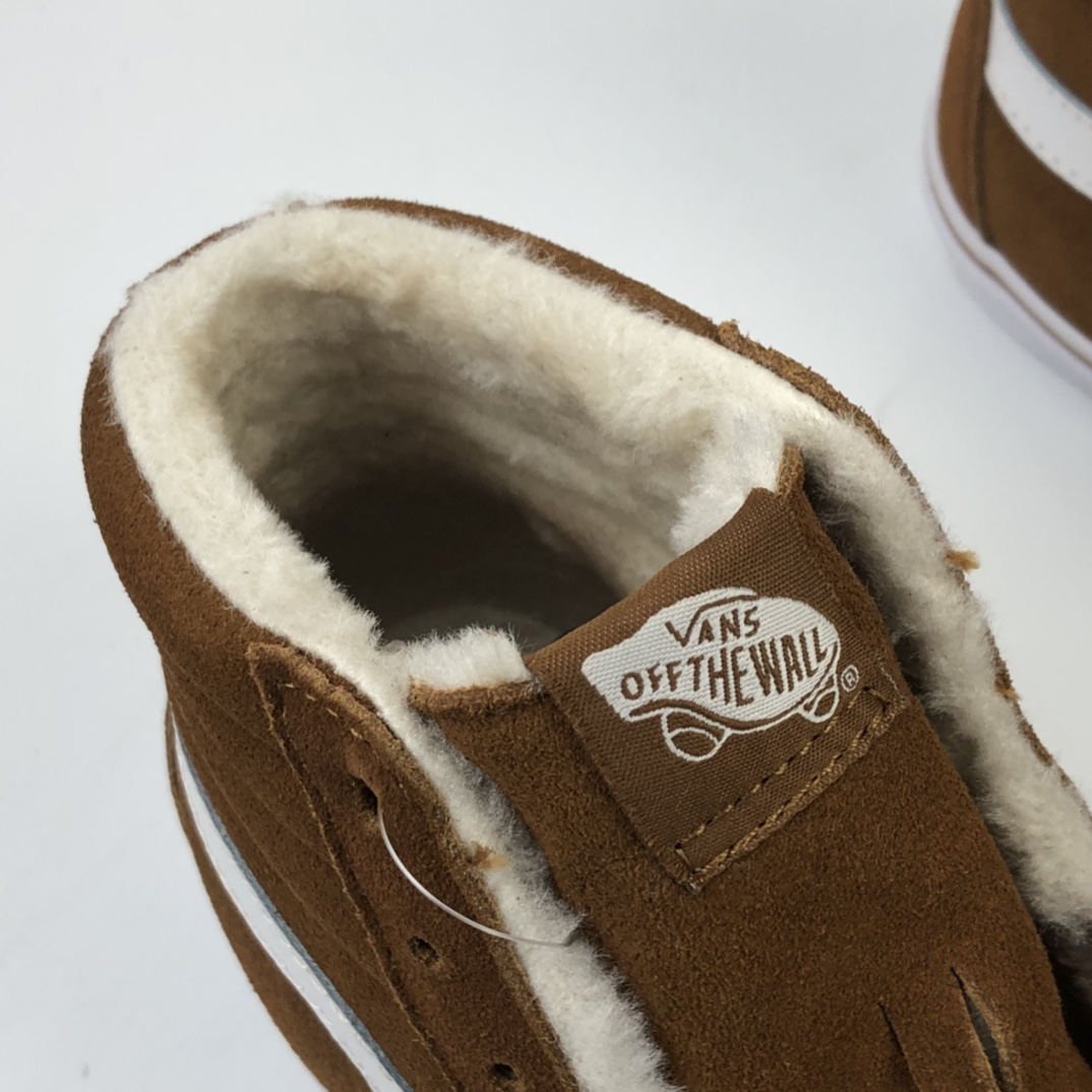 180 加绒款 Vans Sk8-Hi 万斯麂皮帆布拼接低帮休闲板鞋 VN000TS9HPY