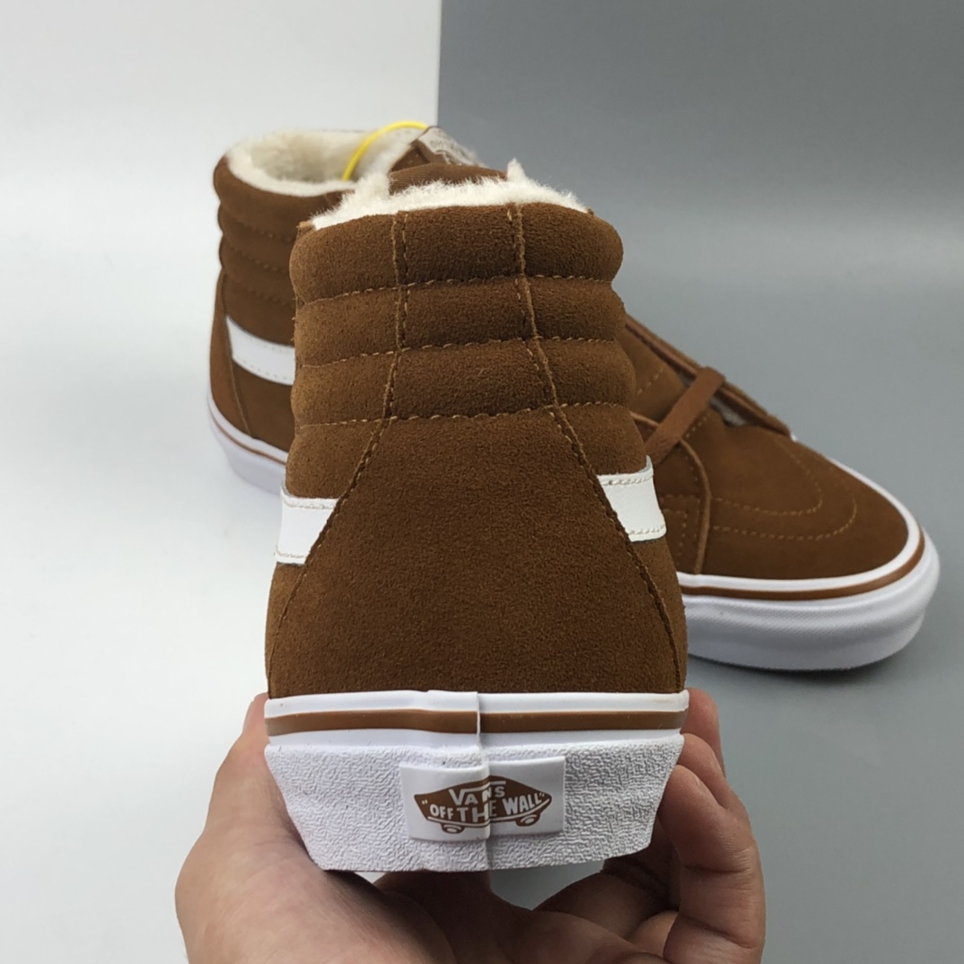180 加绒款 Vans Sk8-Hi 万斯麂皮帆布拼接低帮休闲板鞋 VN000TS9HPY