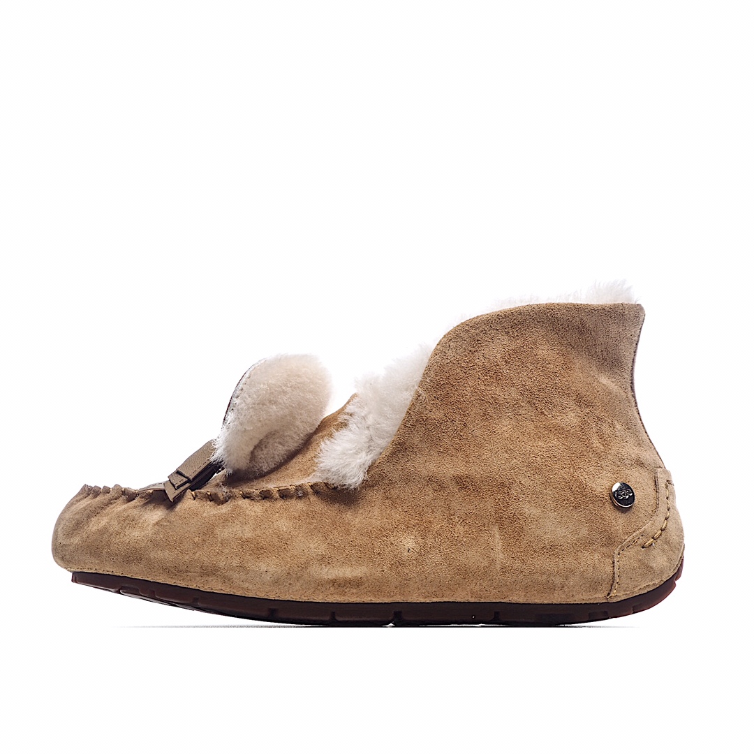 I5 UGG官网主推 Alena CNY 阿莱娜-鼠耳朵高帮棉豆芯片版本雪地靴，皮毛一体，超强防水，加绒保暖1⃣采用小羊皮制成的卡通形象，活泼可爱2⃣同步官网包装，17mm内里毛长，踩棉花的赶脚三色可选