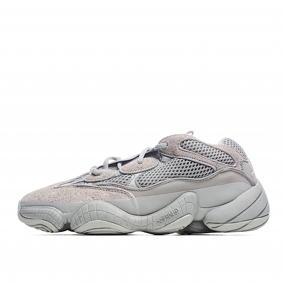I0 Adidas 阿迪达斯 YEEZY 500椰子3M反光复古老爹跑鞋原厂3M反光条 市场独家真35码后跟V形结合人体工程学保证双脚舒适性鞋身与正品一致由合成革、麂皮和网面多种材质精心车缝拼接而成 搭载了adiprene减震科技大底，给人上脚以舒适平稳百搭而著称