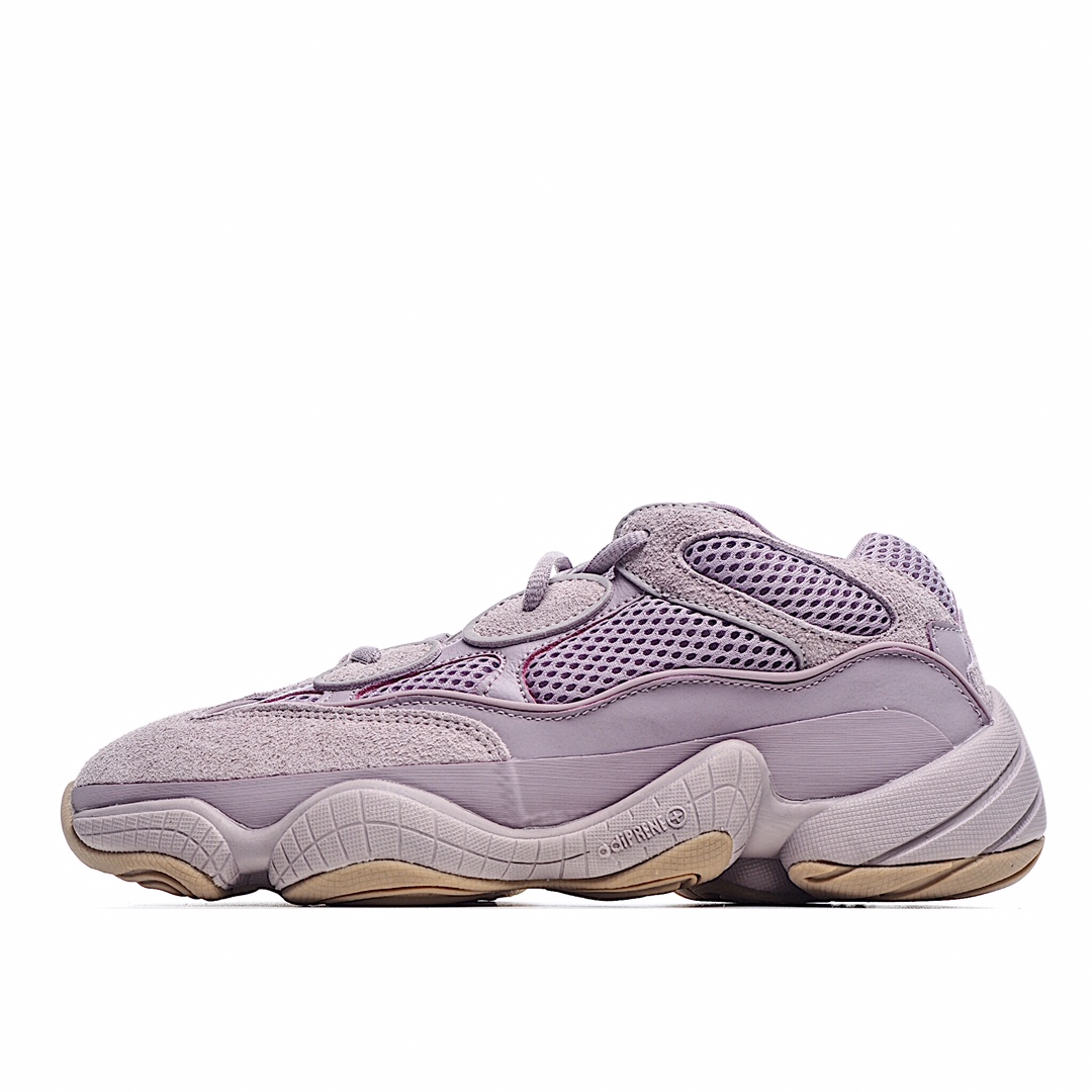 I0 Adidas 阿迪达斯 YEEZY 500椰子3M反光复古老爹跑鞋原厂3M反光条 市场独家真35码后跟V形结合人体工程学保证双脚舒适性鞋身与正品一致由合成革、麂皮和网面多种材质精心车缝拼接而成 搭载了adiprene减震科技大底，给人上脚以舒适平稳百搭而著称