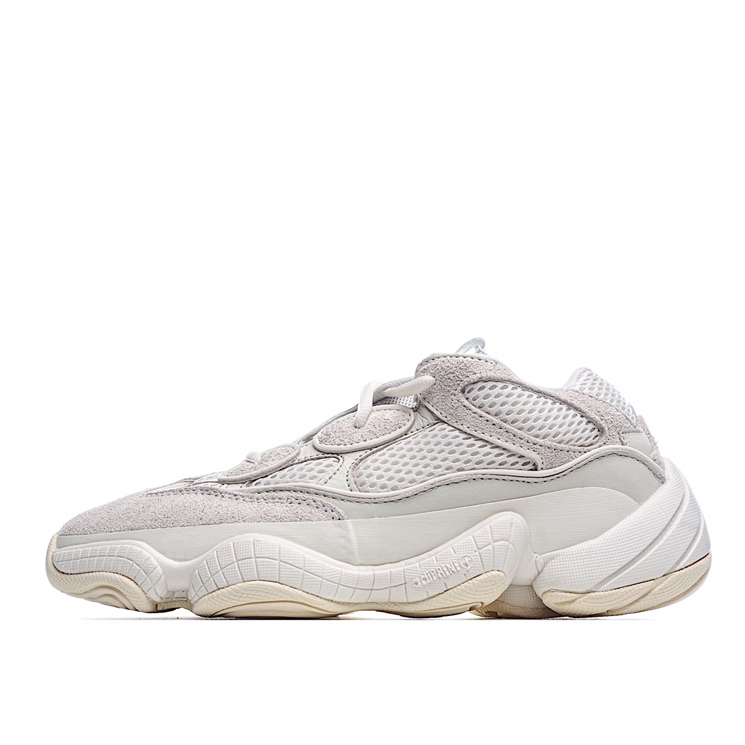 I0 Adidas 阿迪达斯 YEEZY 500椰子3M反光复古老爹跑鞋原厂3M反光条 市场独家真35码后跟V形结合人体工程学保证双脚舒适性鞋身与正品一致由合成革、麂皮和网面多种材质精心车缝拼接而成 搭载了adiprene减震科技大底，给人上脚以舒适平稳百搭而著称