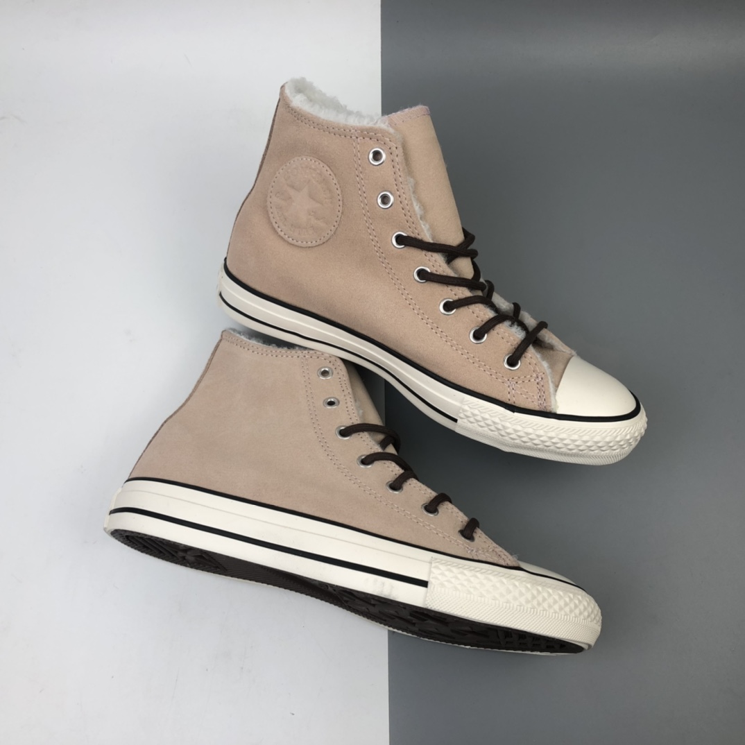 150 Converse Chunk Taylor All Star 匡威 御寒主义 脏橘/米白粉两色硫化高帮板鞋 566564C