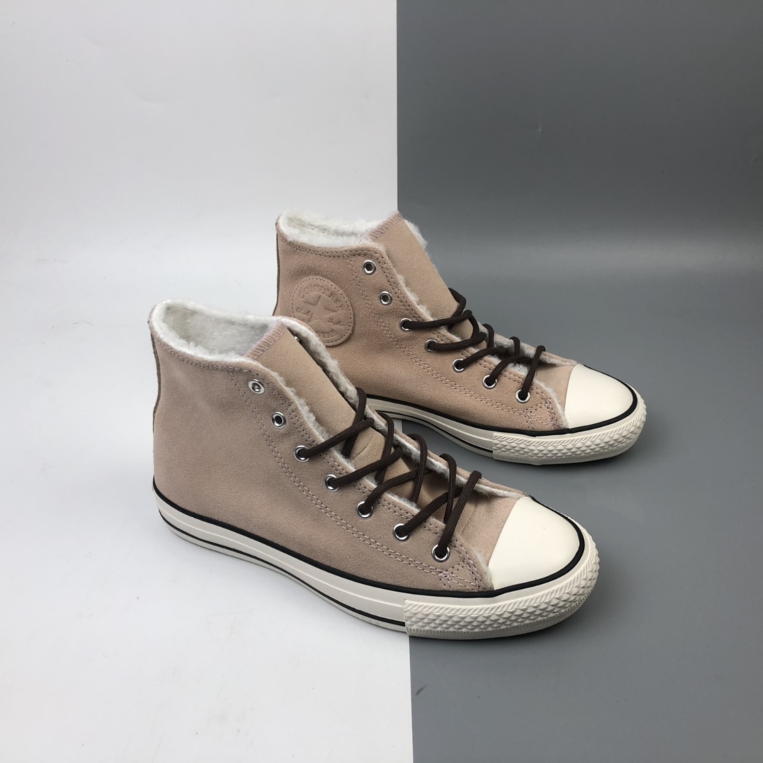 150 Converse Chunk Taylor All Star 匡威 御寒主义 脏橘/米白粉两色硫化高帮板鞋 566564C