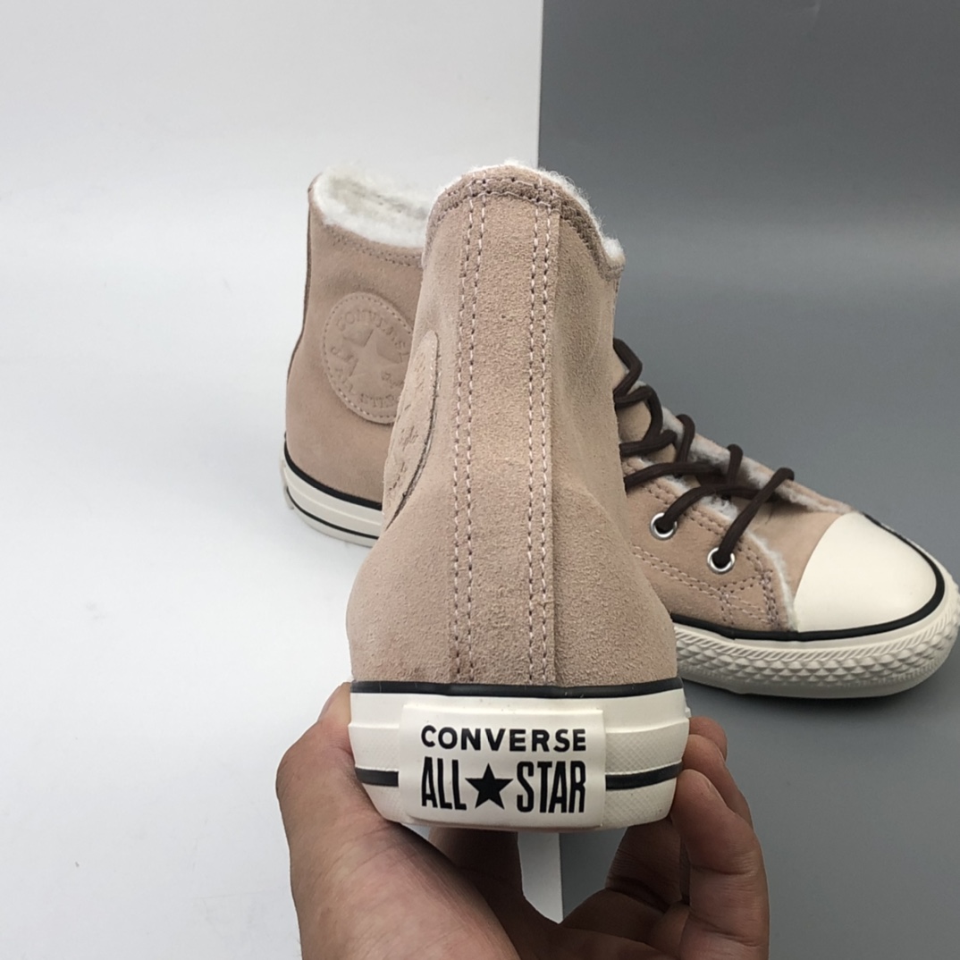 150 Converse Chunk Taylor All Star 匡威 御寒主义 脏橘/米白粉两色硫化高帮板鞋 566564C