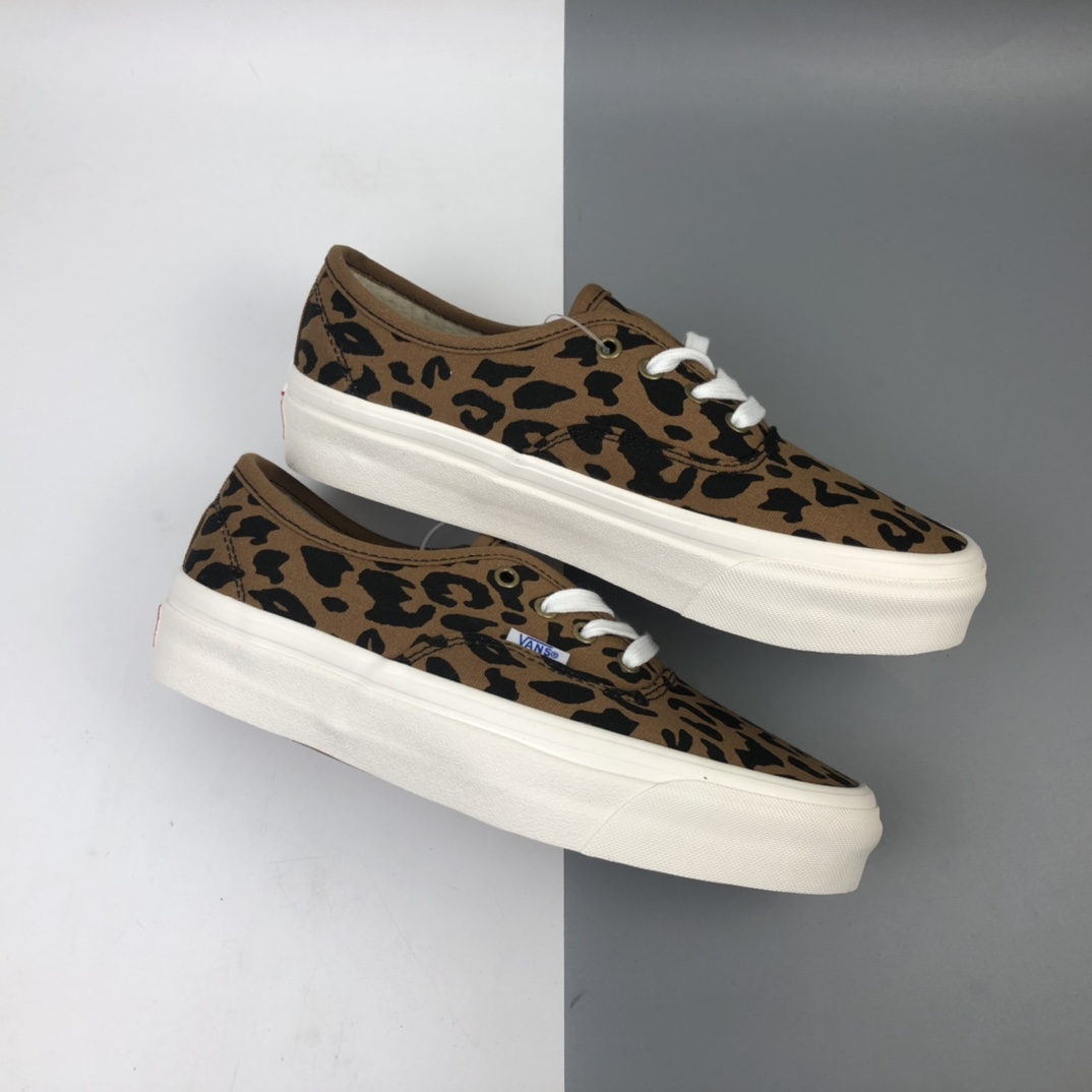 120 加绒款 Vans Vault OG Authentic Lx 万斯 豹纹 高端支线硫化帆布低帮休闲板鞋 VN0A38ENL0